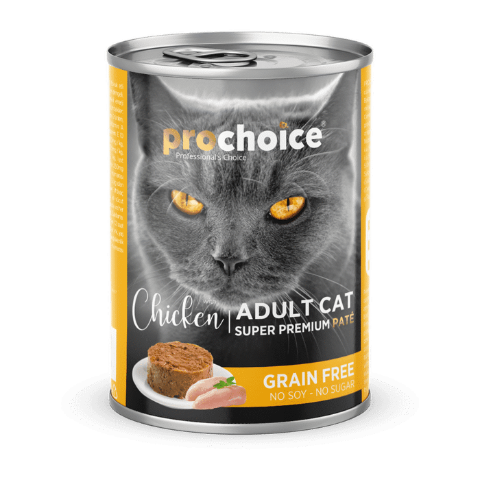 PROCHOICE KONSERBA GTAS PATE GRAIN-FREE ADULT CHICKEN 400gr 